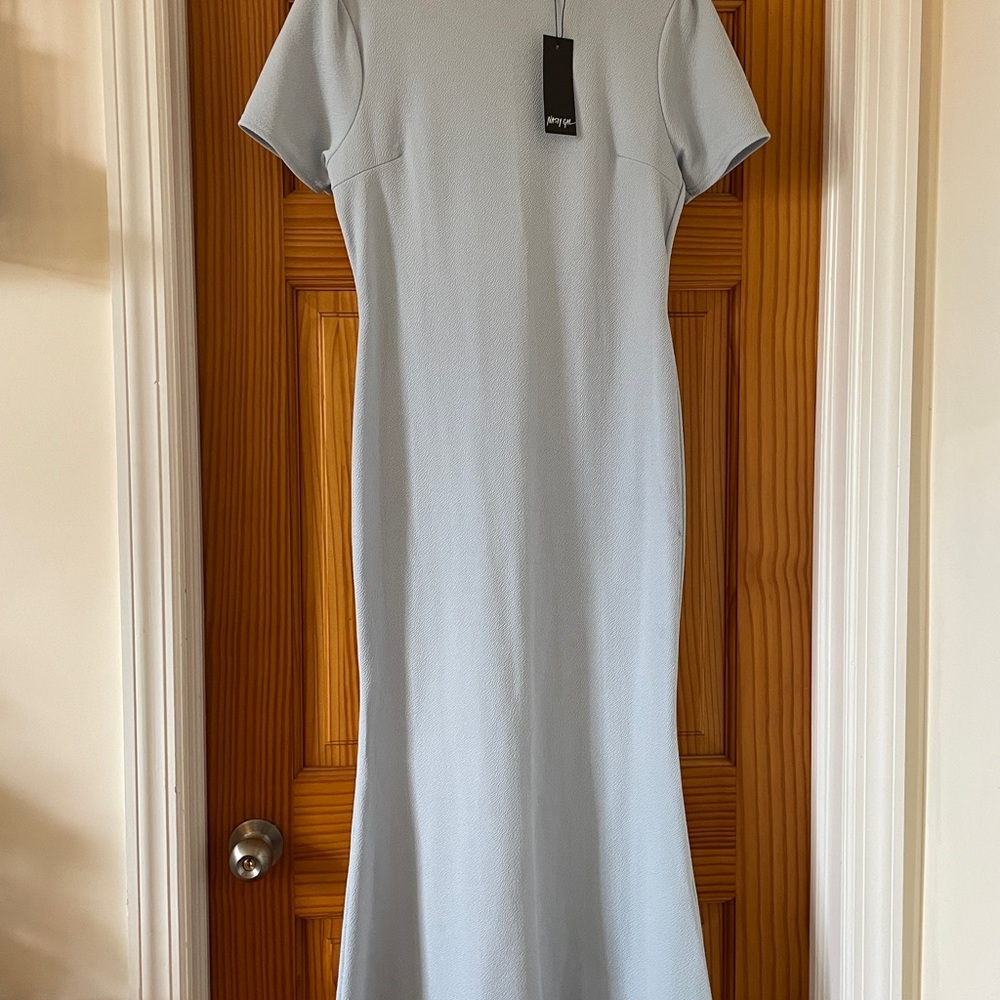 Nasty Gal Light Blue Maxi Dress